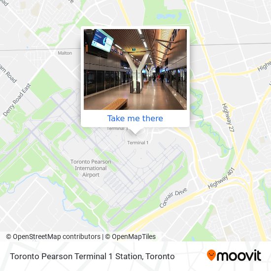 Toronto Pearson Terminal 1 Station map