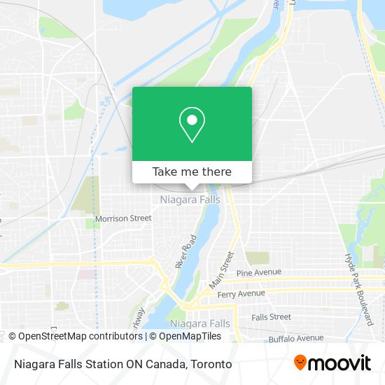 Niagara Falls Station ON Canada map