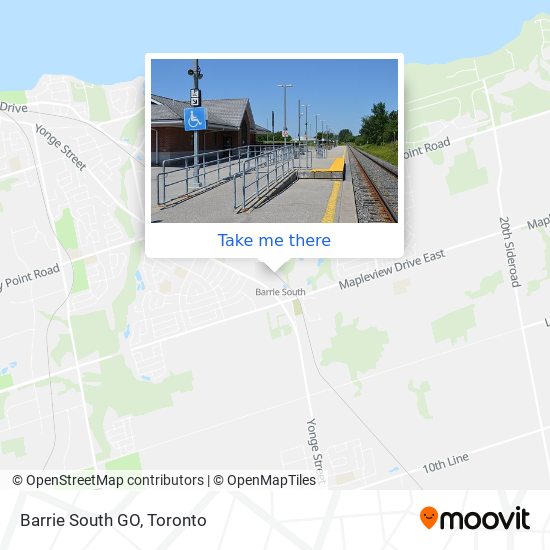Barrie South GO map