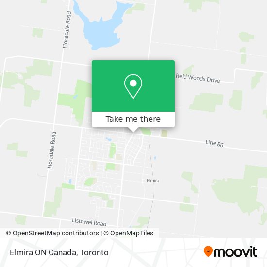 Elmira ON Canada map