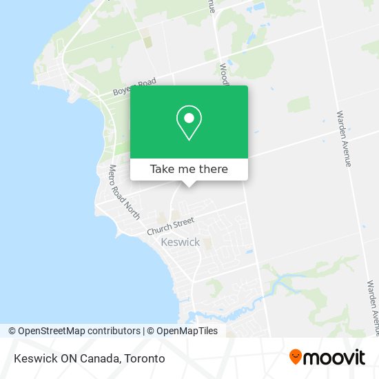 Keswick ON Canada map