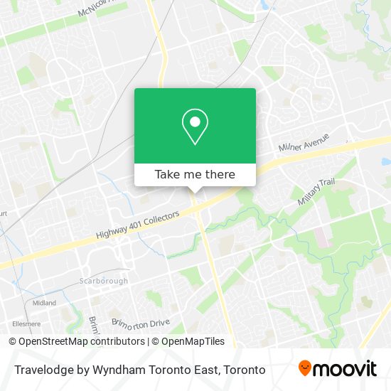 Travelodge by Wyndham Toronto East map