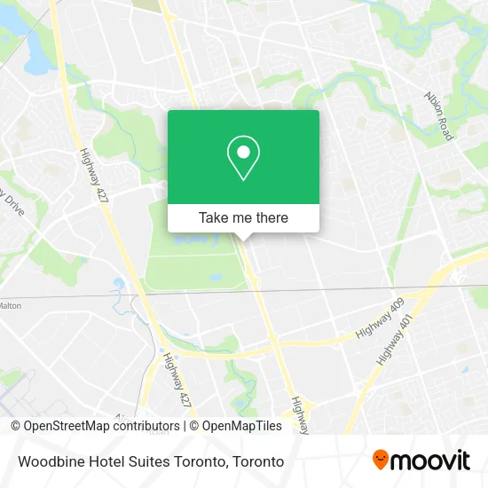 Woodbine Hotel Suites Toronto map