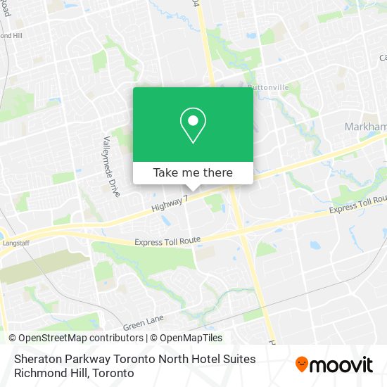 Sheraton Parkway Toronto North Hotel Suites Richmond Hill map