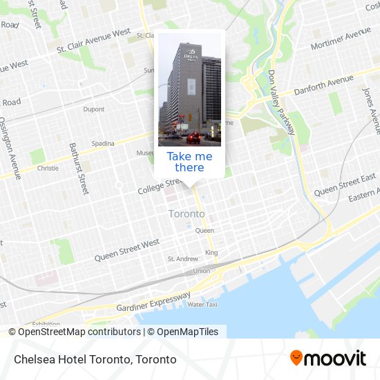 Chelsea Hotel Toronto map