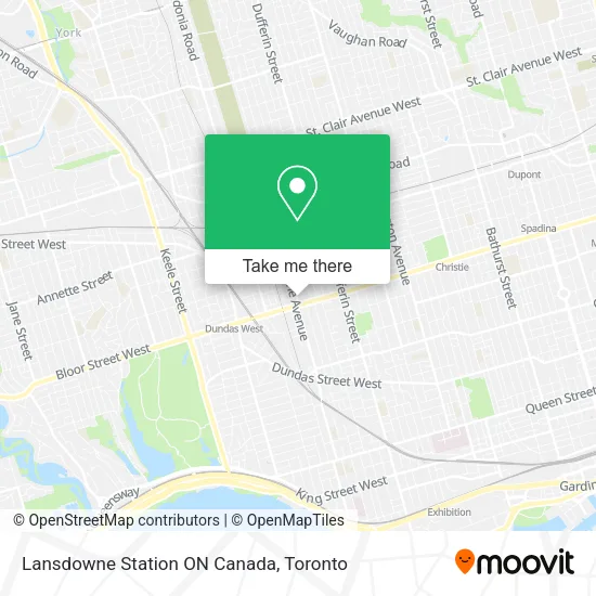 Lansdowne Station ON Canada map