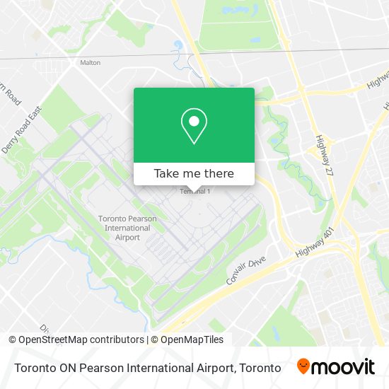 Toronto ON Pearson International Airport map