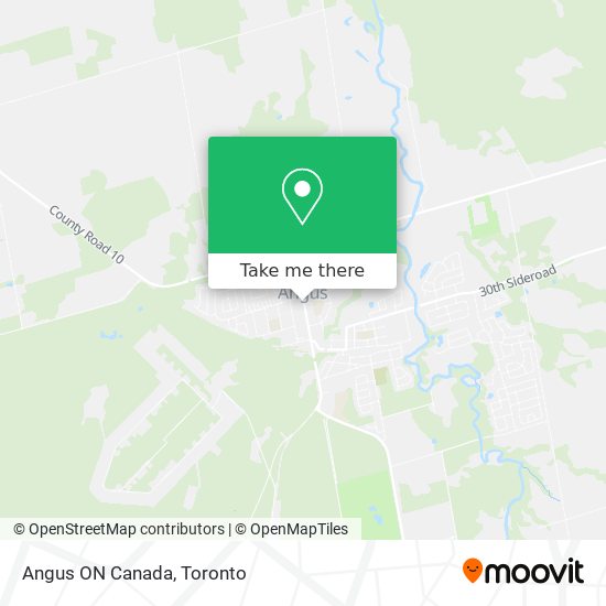 Angus ON Canada map