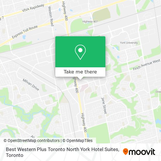 Best Western Plus Toronto North York Hotel Suites map