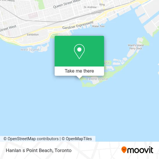 Hanlan s Point Beach map