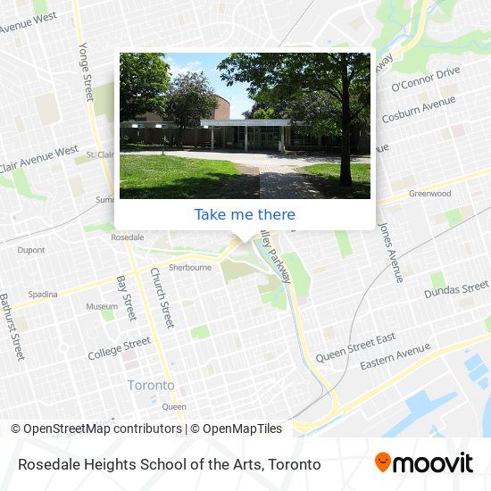 Rosedale Heights School of the Arts map