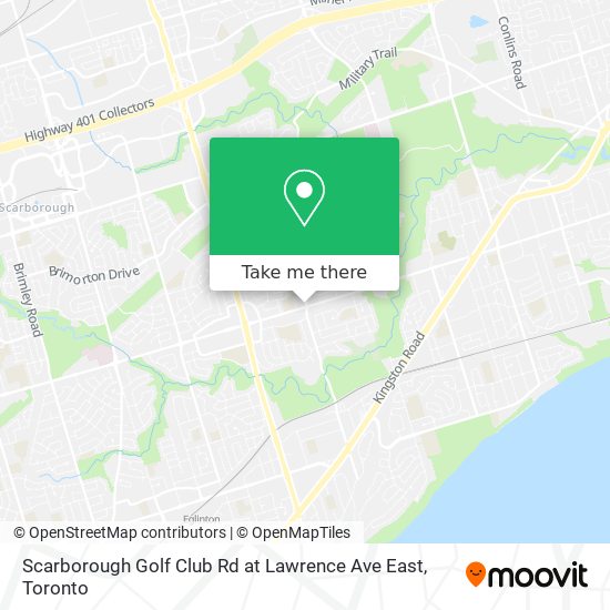 Scarborough Golf Club Rd at Lawrence Ave East map