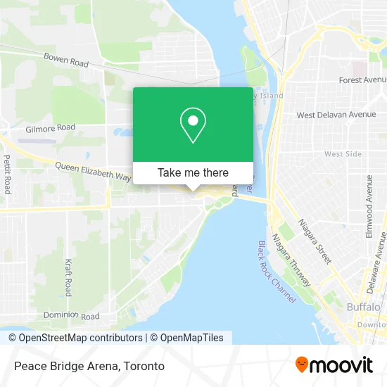 Peace Bridge Arena map