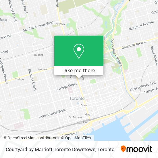 Courtyard by Marriott Toronto Downtown map