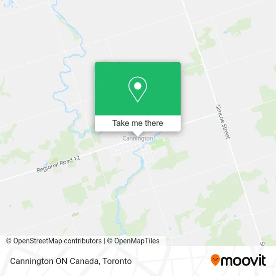 Cannington ON Canada map
