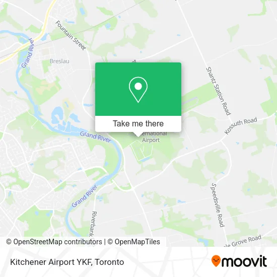 Kitchener Airport YKF map