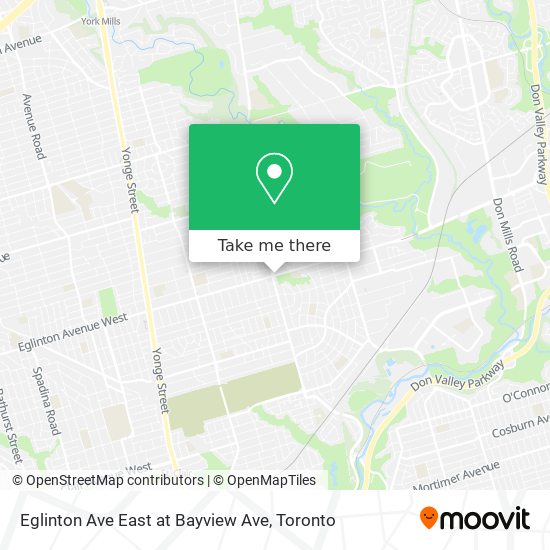 Eglinton Ave East at Bayview Ave map