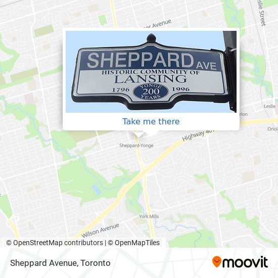 Sheppard Avenue map