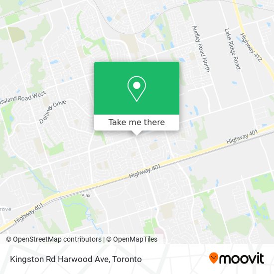 Kingston Rd Harwood Ave map