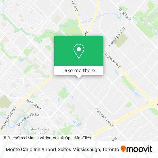 Monte Carlo Inn Airport Suites Mississauga map