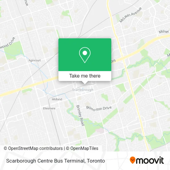 Scarborough Centre Bus Terminal map