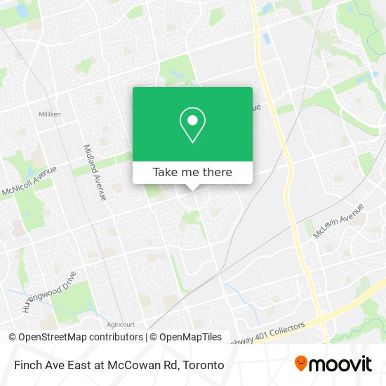 Finch Ave East at McCowan Rd map