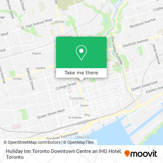 Holiday Inn Toronto Downtown Centre an IHG Hotel map