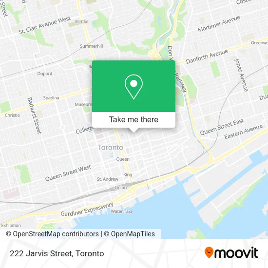 222 Jarvis Street map