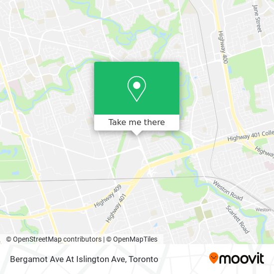 Bergamot Ave At Islington Ave map