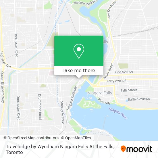 Travelodge by Wyndham Niagara Falls At the Falls map