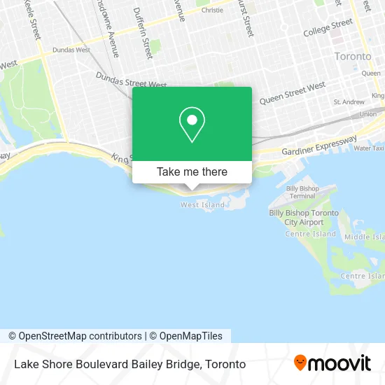 Lake Shore Boulevard Bailey Bridge map