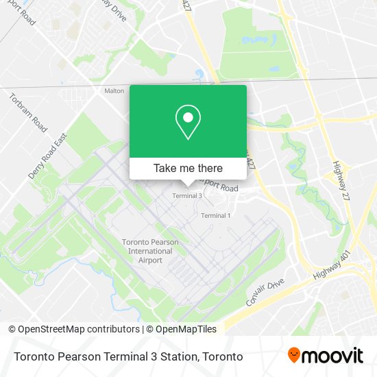 Toronto Pearson Terminal 3 Station map