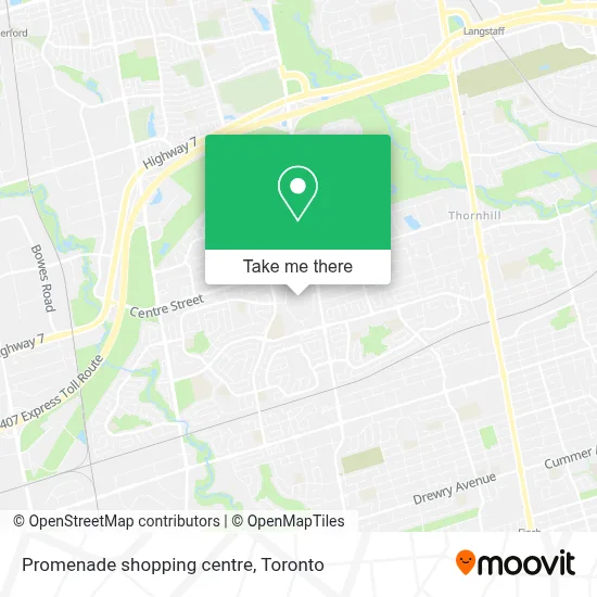 Promenade shopping centre map