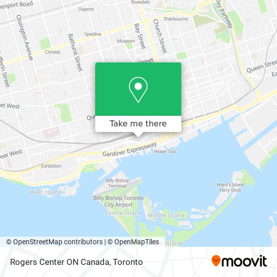 Rogers Center ON Canada map