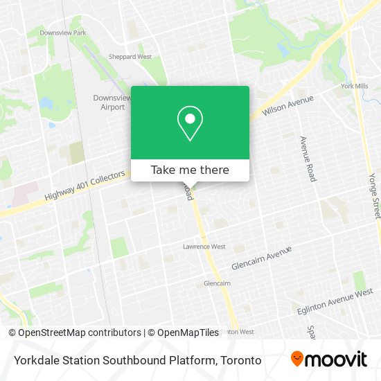 Yorkdale Station Southbound Platform plan