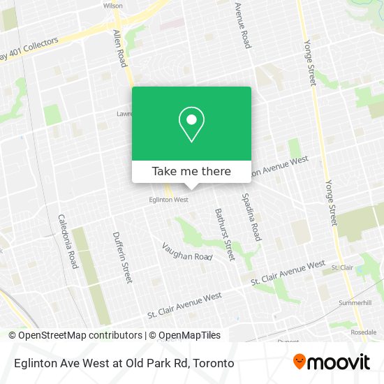 Eglinton Ave West at Old Park Rd plan