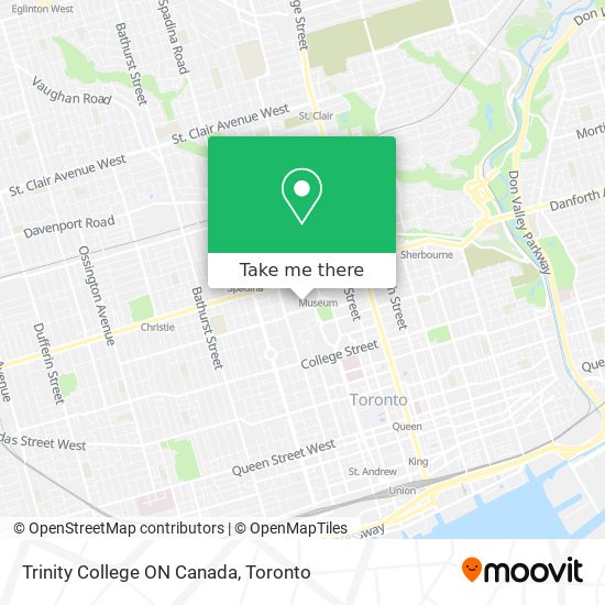 Trinity College ON Canada map
