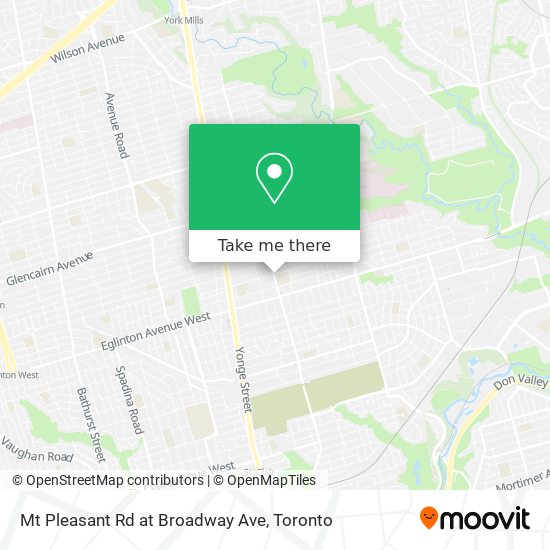 Mt Pleasant Rd at Broadway Ave map