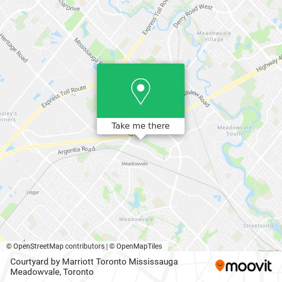 Courtyard by Marriott Toronto Mississauga Meadowvale map