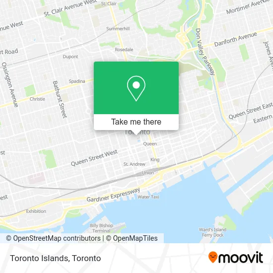 Toronto Islands map