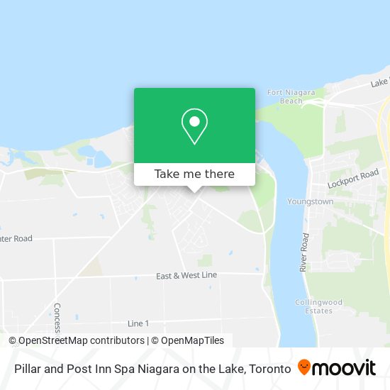 Pillar and Post Inn Spa Niagara on the Lake map