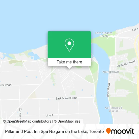 Pillar and Post Inn Spa Niagara on the Lake map
