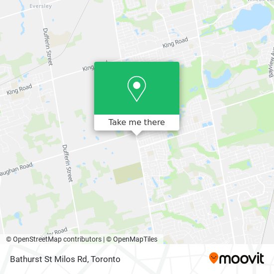 Bathurst St Milos Rd map