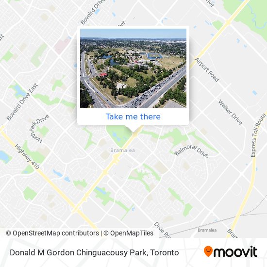 Donald M Gordon Chinguacousy Park map
