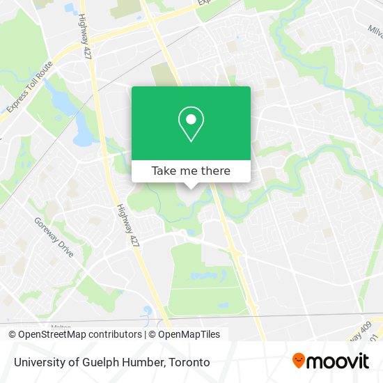 University of Guelph Humber map