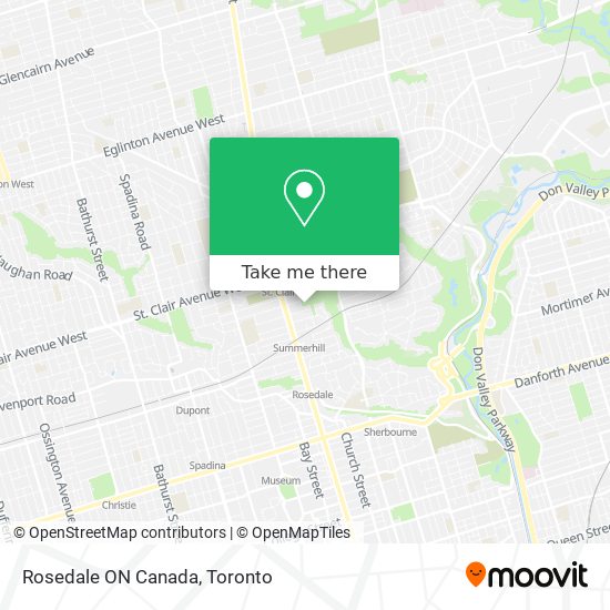 Rosedale ON Canada map