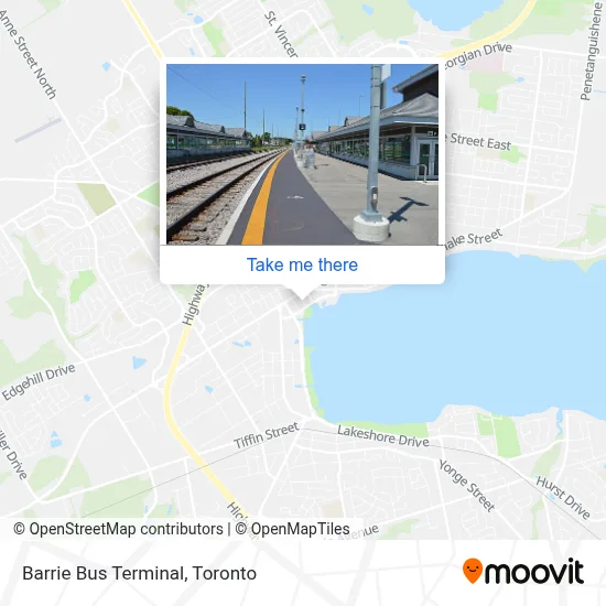 Barrie Bus Terminal map