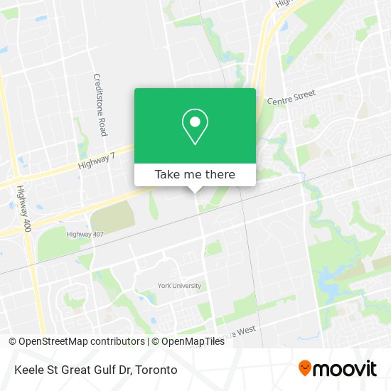 Keele St Great Gulf Dr map