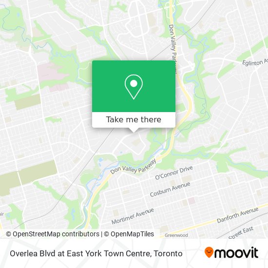 Overlea Blvd at East York Town Centre map