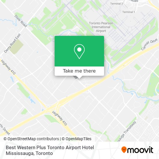 Best Western Plus Toronto Airport Hotel Mississauga map